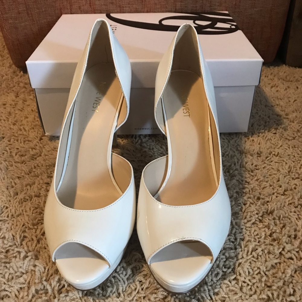 Nine West White Heels